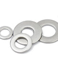Heavy Duty 304 Stainless Steel Flat Washer Set All Sizes From M1.6 To M30 200 Pieces Gasket Spacers For Automotive, Machinery, DIY Projects, And More For All Fastening Jobs. assorted flat washers