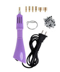 Rhinestone Applicator Kit With Rhinestones Pro Iron On Setter Tool 7 In 1 Hot Fix Wand For Crystal Gems Crafting Fashion Accessories Purple