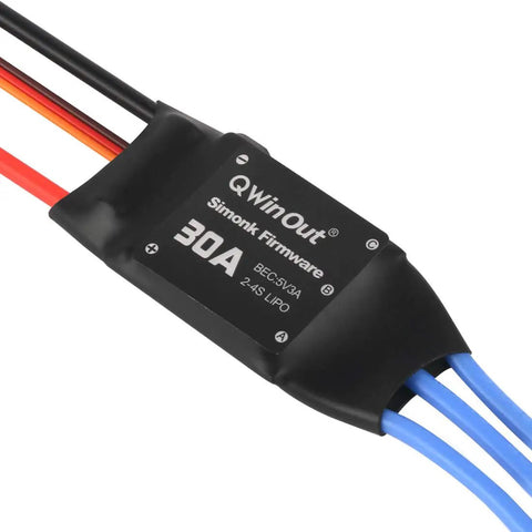 2-4S 30A RC Brushless ESC With SimonK Firmware, 5V 3A BEC, 3.5mm Female Banana Bullet Connectors, For DIY Quadcopters And Multicopters, LiPo Battery Power