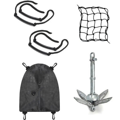 Hookah Dive Kit For Tank Free Exploring With Tank Carrier, 4 Stainless Clips, 25 Ft Hose, accessories including anchor and net.