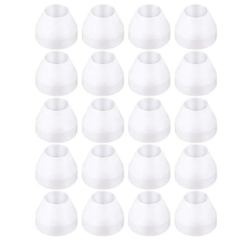 Nonstick Pen Bushings For Finishing Pen Turning 20 Pieces White For DIY Enthusiasts And Hobbyists Easy Fit Measures About 0.55 Inch Wide And 0.43 Inch High