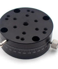 Ultra-Precise Rotary Fine Adjustment Stage With Slick Knob Feed For Vision Coupling, Optical Alignment And Micro-Displacement Control, Durable Anodized Aluminum Platform REG60