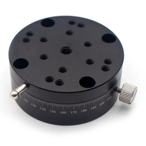 Ultra-Precise Rotary Fine Adjustment Stage With Slick Knob Feed For Vision Coupling, Optical Alignment And Micro-Displacement Control, Durable Anodized Aluminum Platform REG60