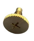 Heavy Duty Coolant Bleeder Screw For Radiator Vent Upgrade High Temp Leak Proof Alloy Build, Gold finish, top view.