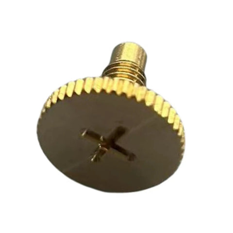 Heavy Duty Coolant Bleeder Screw For Radiator Vent Upgrade High Temp Leak Proof Alloy Build, Gold finish, top view.