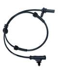Rear left ABS wheel speed sensor with black cable and mounting clip