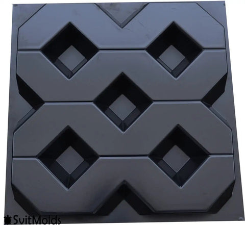 DIY Grass Concrete Molds For 19.68 Inch Square Paving Blocks 500x500x60 mm Reusable ABS Plastic Paver Mold