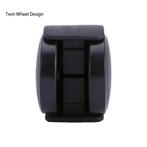 Front view of Plastic 1.5 Inch Swivel Caster Wheels Set Of 4 With 16 Screws For Appliances Furniture File Cabinets And Workbenches Smooth