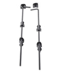 Beefy Heavy Duty 24 Inch Gate Drop Rod For Wood And Metal Fences Black Powder Coated Ground Latch With Mounting Screws Perfect For Locking Single Or Double Gates And Doors Against Wind And Pets, two rods