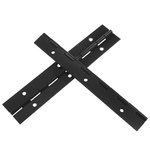 Heavy Duty Matte Black Piano Hinges 6 X 1 Inch With Twelve Mounting Screws Two Pack Thickened Steel anti rust coating, cross position.