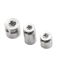 Premium Upgrade 26 Piece TC4 Titanium Hardware Kit Featuring Corrosion Resistant Fasteners And Sleek Black Screws For Customizing Gear And Knives Built Tough With Sick Durability And Zero Dings - three sleek titanium screws.