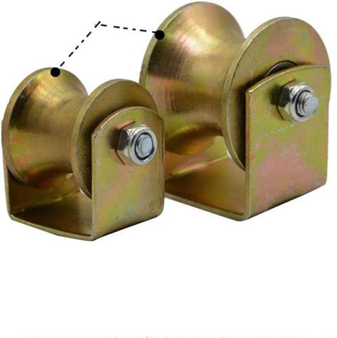 U Groove Rigid Track Wheel For Sliding Gates, Heavy Duty Barn Door Casters With Bracket in 45 Steel