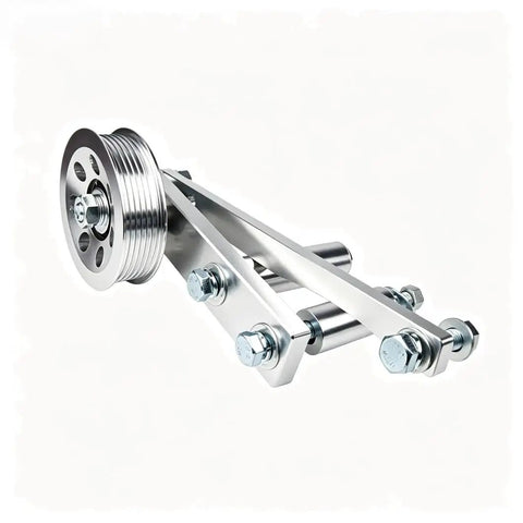Must-Have Idler Pulley Bracket Kit Direct Fit For 85-91 Chevy Corvette C4 L98 5.7L Engine Restores Serpentine Belt Tension And Accessory Drive Alignment For Your Classic V8 Build aluminum idler pulley bracket with pulley