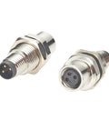 A Code 3 Pin M8 Bulkhead Connector, 3 Pin Male To Female, IP67 Shielded Circular Panel Mount Socket Receptacle For Control Cabinet IO System Automation