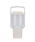 Battery Powered Camping Light With USB Charging Stand, Lightweight Portable Lantern, ivory color, front view
