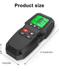 7 in 1 Smart Stud Finder Wall Scanner with LCD Display showing product dimensions and ergonomic grip design.