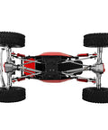 Bottom view of Beefy 330mm Wheelbase Rock Crawler Frame Chassis with SCX10 Axles Nylon Roll Cage Independent Shocks LCG Transmission