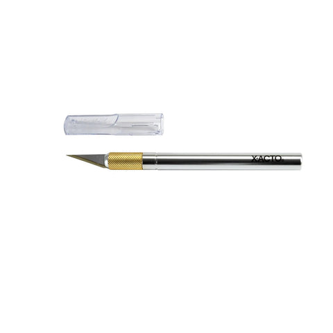 Heavy Duty Z Series Precision Craft Knife With Number Two Blades And Safety Cap next to its protective cap for crafting.