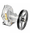 Badass Vacuum Pump For Chevrolet Silverado 1500 2014 To 2018 Extended Cab Brake Boost Assembly showing detailed metal components and pulley.