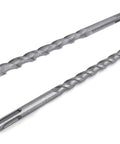 Two carbide-tipped masonry drill bits, 12mm x 200mm, SDS-compatible shanks