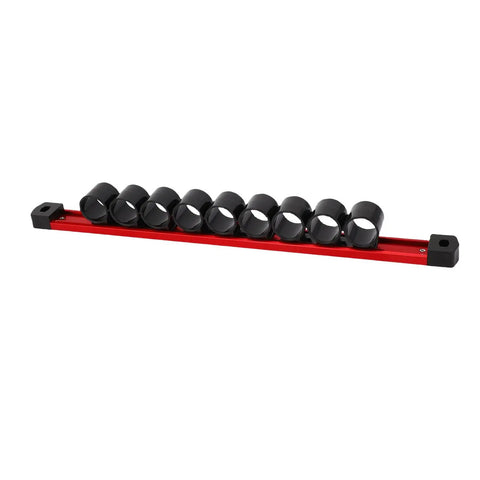 9 Slot Screwdriver Organizer Rail And Wrench Hanger Tool Holder For Workshop And Garage Wall Mount, Aluminum Alloy And PP Construction
