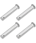 One Hole Clevis Pins 10mm 50mm Flat Head 304 Stainless Steel Link Hinge Pin 4 Pack Beefy Heavy Duty Fasteners For DIY Projects With Smooth Corrosion Resistant Surface And Easy Fit For Automotive Machinery And Farm Use, four pins