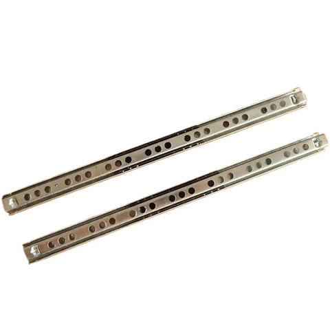 Two Section Full Extension Drawer Slides Set 342mm Long And 17mm Wide Pair With Quick Release Detachable Latches for cabinets and furniture