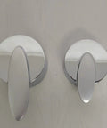 3/4/5 Way Brass Shower Panel Mixer Faucet Hot & Cold Water Control Valve Ceramic Cartridge Switchable Thermostatic Shower System Reverse Valve for Optimal Mixing, Slotted-3-Way Intubation-a chrome knobs close-up view