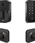 Assure Lock 2 Keypad with Bluetooth and Valdosta Lever in Black Suede for Easy Keyless Entry, Auto Unlock, and Smart Home Ready Security