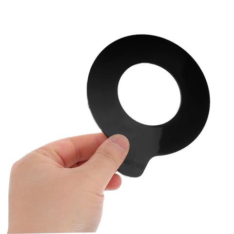 Rubber Flat Washers For Excavator Boom Bushing Kit Heavy Duty Pin Shim Spacers Durable Machinery Replacement Parts For Maintenance And Repairs Vibration Dampening And Noise Reduction black rubber washer held by hand
