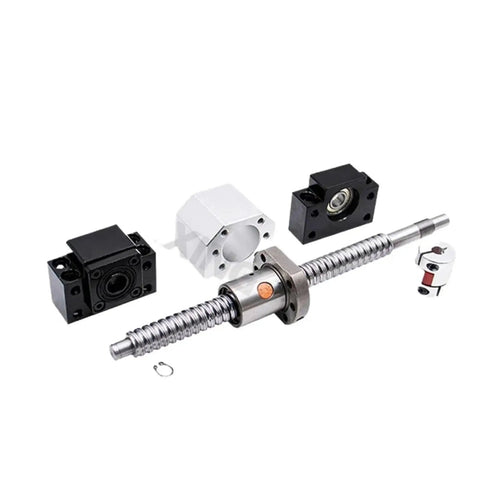 SFU3210 C7 Precision High Performance Ball Screw Kit 1250Mm With Single Nut Dual Support Brackets And Beefy Taper Coupler For Cnc Router Flat Out Shop Builds including threaded rod and support brackets.