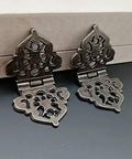 Vintage Alloy Hollow Flower Hinges For Furniture And Cabinets 28x53mm 10 Pack Dope Metal Door Butt Hinges For DIY Boxes