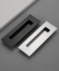 2 Pack Brushed Nickel Sliding Closet Door Handles Recessed Flush Finger Pulls 5.9 Inch Long For Sliding Barn Doors And Cabinets