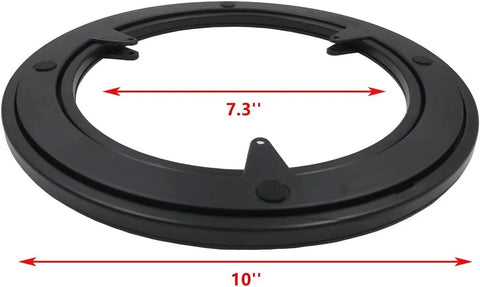 Smooth Operator Heavy Duty Lazy Susan Turntable, 10 Inch Round Swivel Plate showing 10 inch black swivel base for kitchen use.