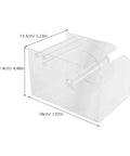 Adjustable Acrylic Label Roll Holder with Three Slots Smooth Dispensing and One Handed Reload Stable Desk Organizer for Office Home and Warehouse Sorting Slick Sticker Tape Keeper for Busy Workdays, clear acrylic, 18 x 11.4 x 13.3 cm
