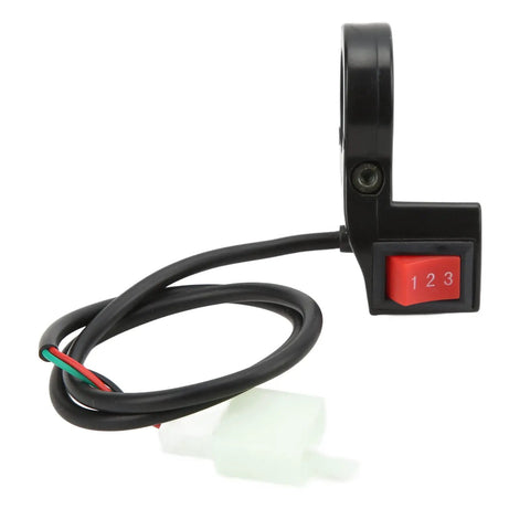 22mm Handlebar 3 Speed Control Switch For Electric Bikes ATVs And Offroad Motorcycles Durable Easy Fit Premium Switch For Street Dirt And Scooter Mods