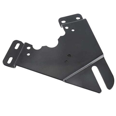 Front view of black iron bicycle motor mounting plate compatible with MY1016Z, MY1020Z, MY1018.