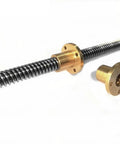 8mm Diameter T8 Trapezoidal Lead Screw For 3D Printers Stainless Steel Easy Install 2mm Pitch Or 10mm Lead Options Durable High Precision Linear Motion Component For DIY CNC And Stepper Driven Machines, stainless steel lead screw with brass nut