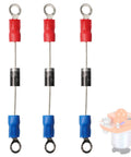 Three Pack 3 Amp Golf Cart Solenoid Resistor Precharge Unit For 36 Volt 48V Electric Carts Club Car Yamaha EZGO Compatible.