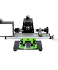 1200W Mini Metal Lathe Machine For Woodworking And Metal Polishing, featuring a black and green design with controls and clamps.