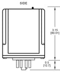 Side view of Heavy Duty 3 Phase Voltage Monitor Plug In For 190 To 480V Systems With Variable Trip Point Restart Delay Trip Delay And Voltage Unbalance