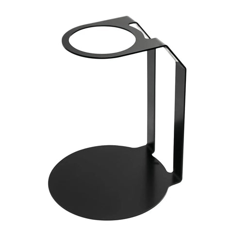 Kick Your Morning Routine Upstairs With This Rock Solid Iron Brew Station Perfect For Home Baristas Seeking Consistent Heat And A Go To Pour Over Setup Always On Point. Black iron pour over stand with round base for stable coffee brewing.