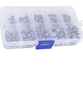 200 Piece Hex Set Screw Kit Stainless Steel M3 M4 M5 M6 M8 Socket Screws in plastic organizer