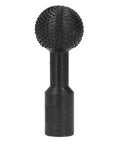 Heavy Duty Spherical Wood Carving Burr 10mm Grinding Bit For Angle Grinders with textured black coating for woodworking.