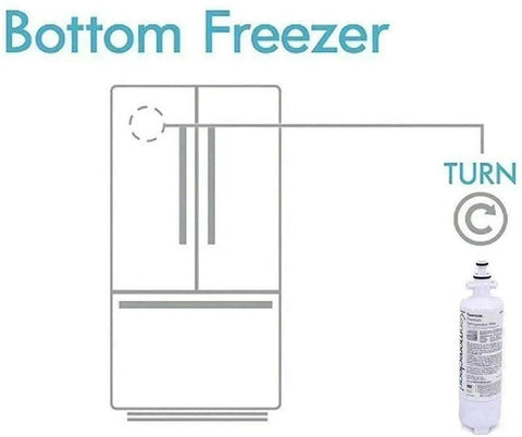 Illustration showing Two Pack Refrigerator Water Filter That Fits 9690 Series Delivers Clean Water With 99 Percent Chlorine Reduction.