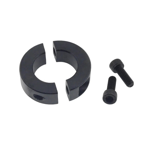Four Pack Heavy Duty Steel Double Split Shaft Collars 11 16 Inch Bore Two Piece Clamping Fixtures With A Rock Solid Set Screw Black Oxide Finish For Quick Mechanical Swaps And Reliable Axle Alignment
