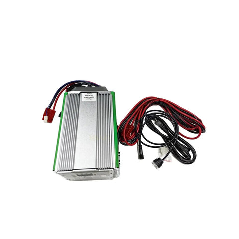Premium 48 Volt Heavy Duty Battery Charger Replacement For Industrial Boom And Scissor Lifts Plug In Ready Setup Slick Fast Charge Rate Straight Up Durable Green Housing Total No Fluff Performance