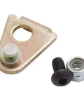 Bulletproof Shift Adapter Relocation Bracket For Crisp Gear Changes On Gm 2004r 700r4 4l60 Transmissions close-up view with mounting hardware.