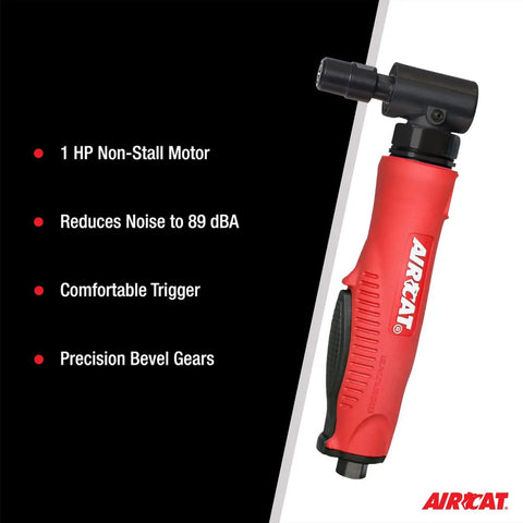 Industrial Grade Pneumatic Angle Die Grinder Dropping A Solid 18000 Rpm Kick With A Dead Easy Feather Trigger And Quiet Tuned Exhaust, ergonomic design.
