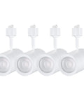 Pro Grade 17.5W LED H Track Light Heads Pack Of 4 For Stores And Restaurants ETL Listed Dimmable CRI90 4000K Matte White Finish